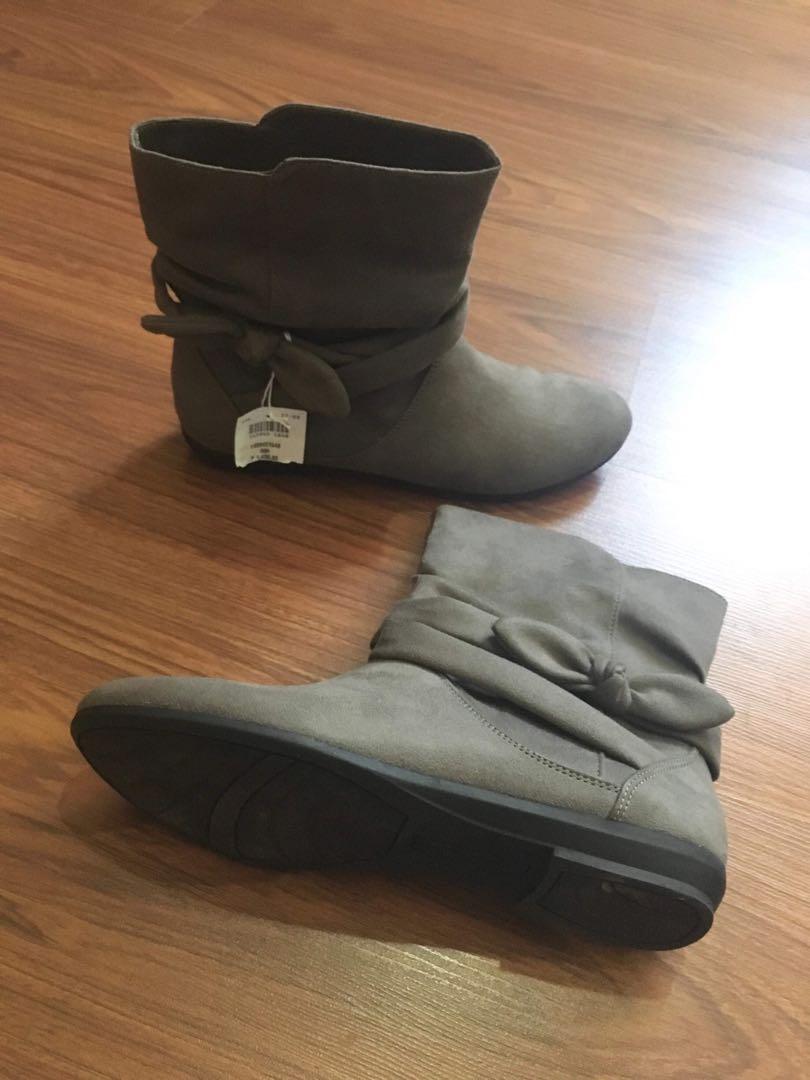 grey booties payless