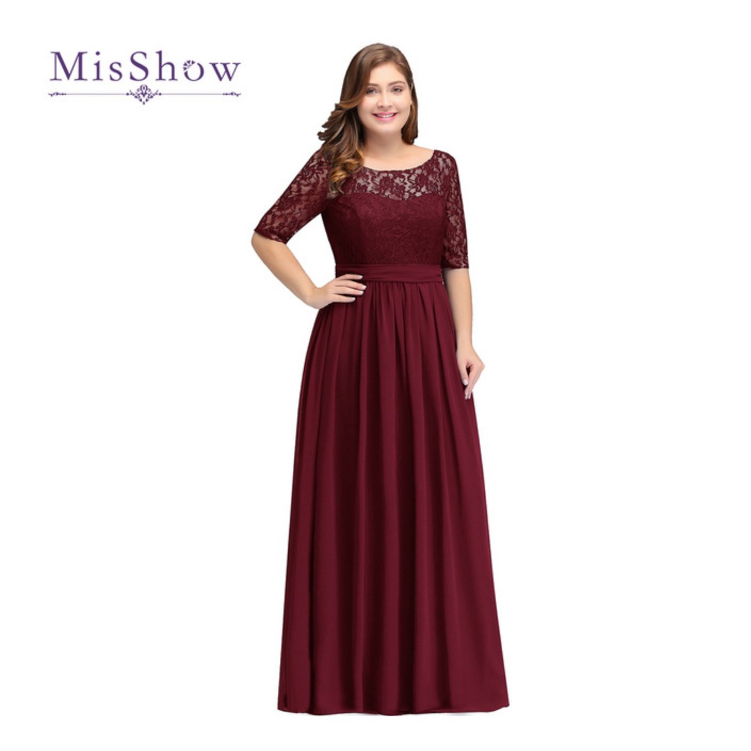 Plus size lace bridesmaid dresses clearance