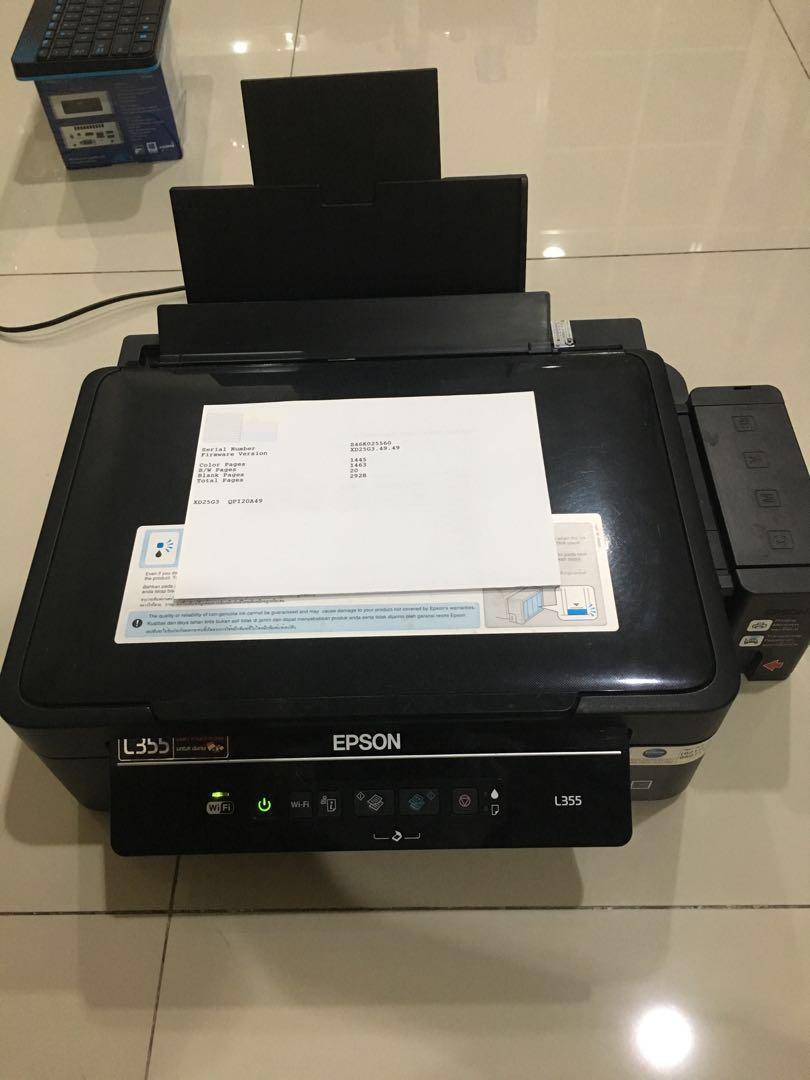 Printer EPSON L355 Wifi Print lewat HP, Elektronik, Komputer, Lainnya di  Carousell