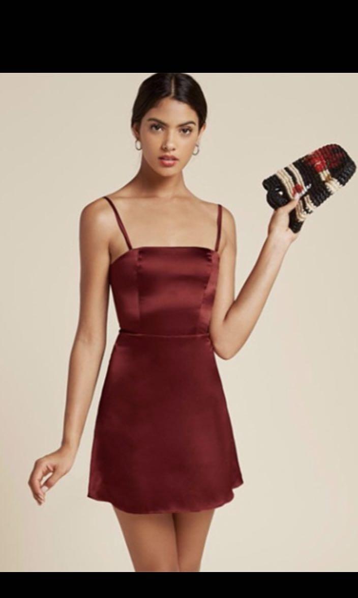 reformation satin dress