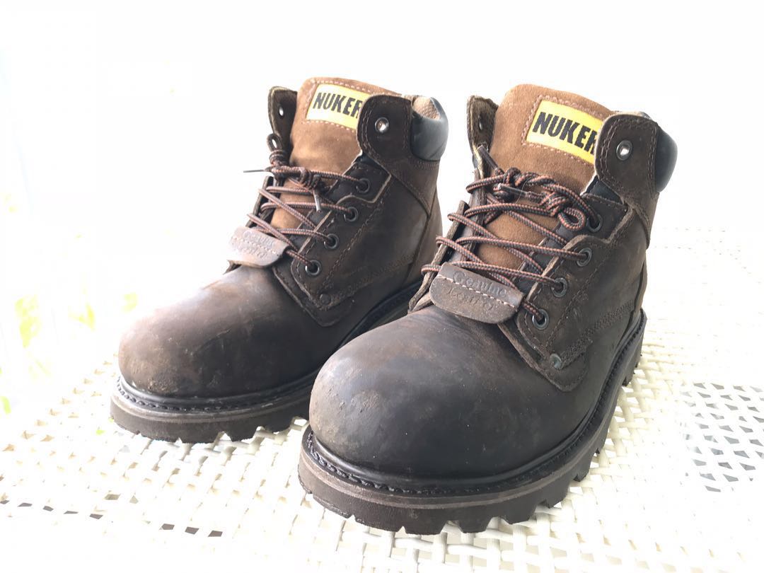 Safety Boots, leather water proof, steel toes and soles., Men's Fashion ...