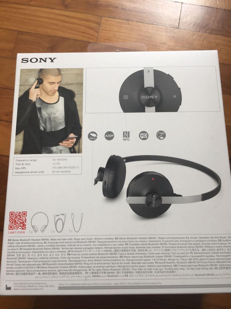Sony Stereo Bluetooth Headset SBH 60