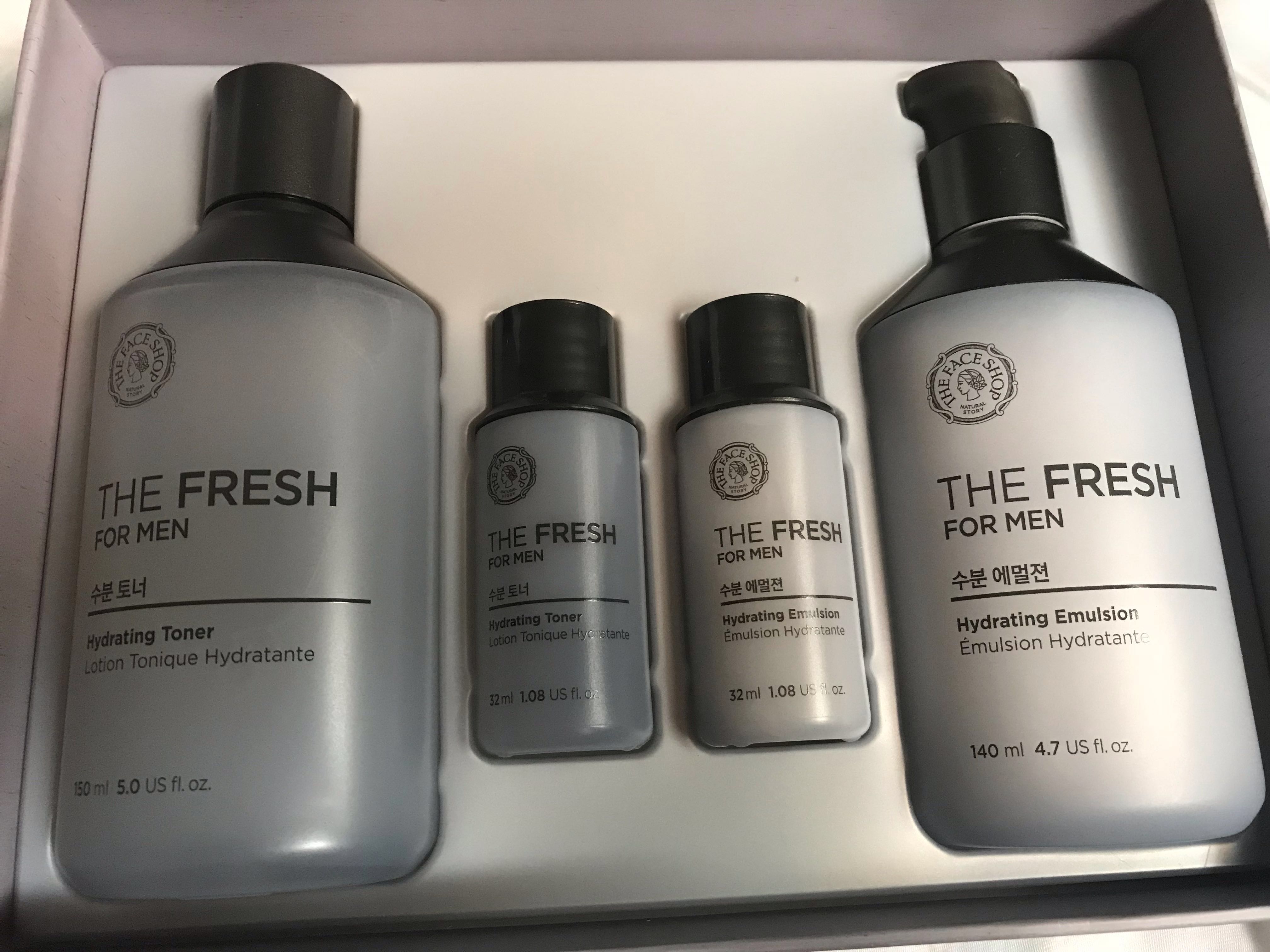 THE FACE SHOP FRESH FOR MEN HYDRATING FACIAL SKINCARE SET, Kesehatan