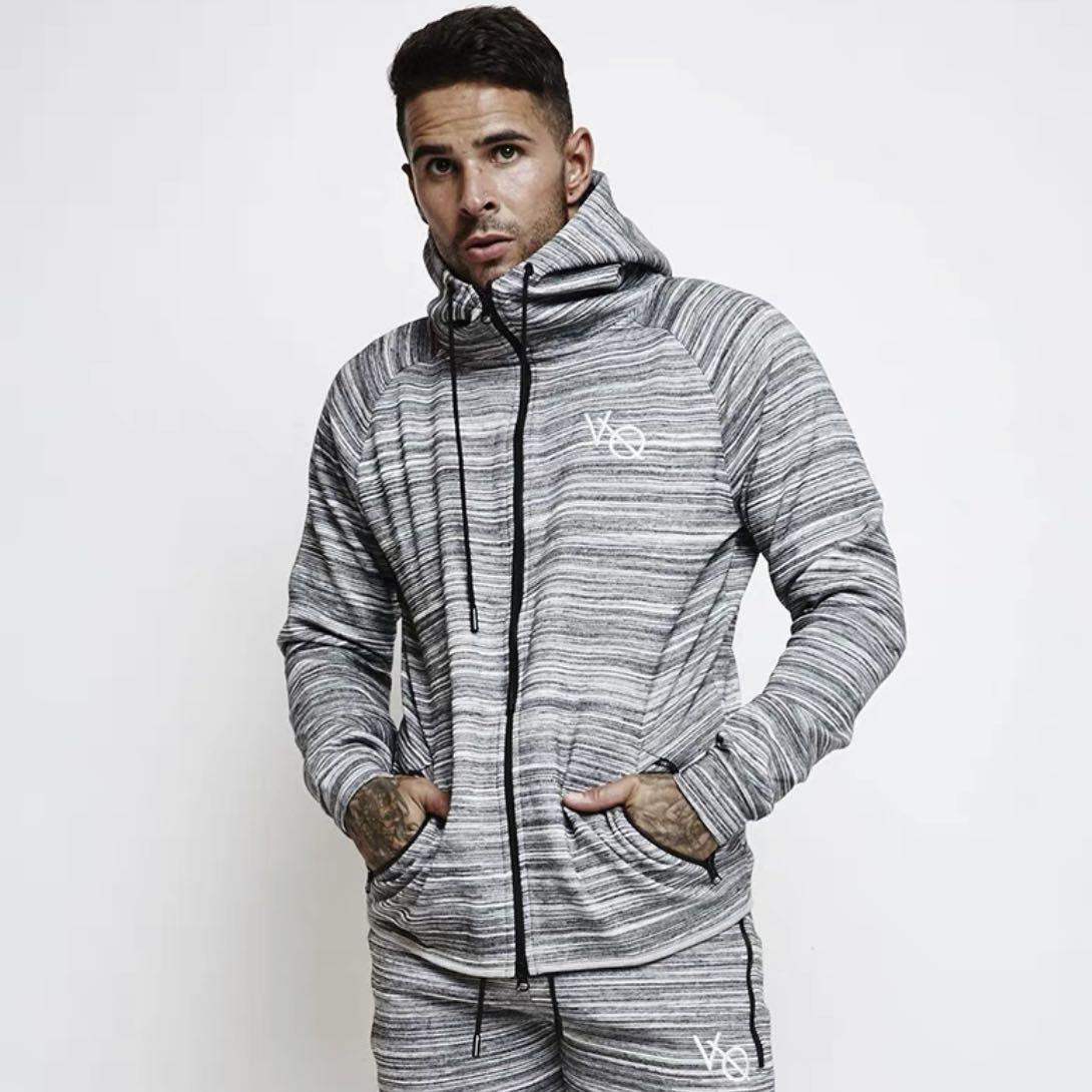 grey gym hoodie