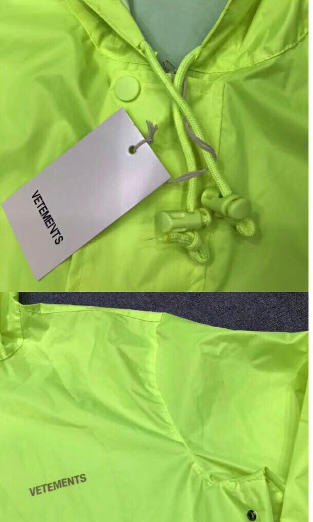 Vetements neon raincoat discount