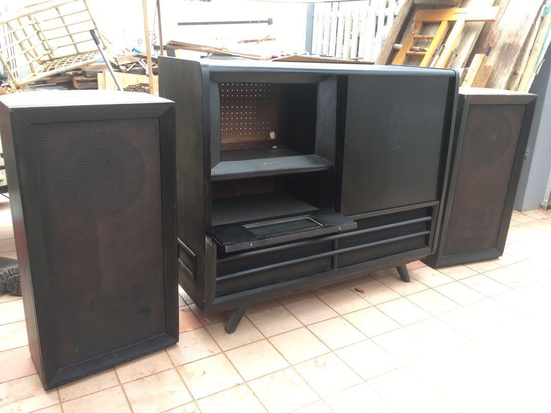 Vintage speaker set, Furniture & Home Living, Home Decor