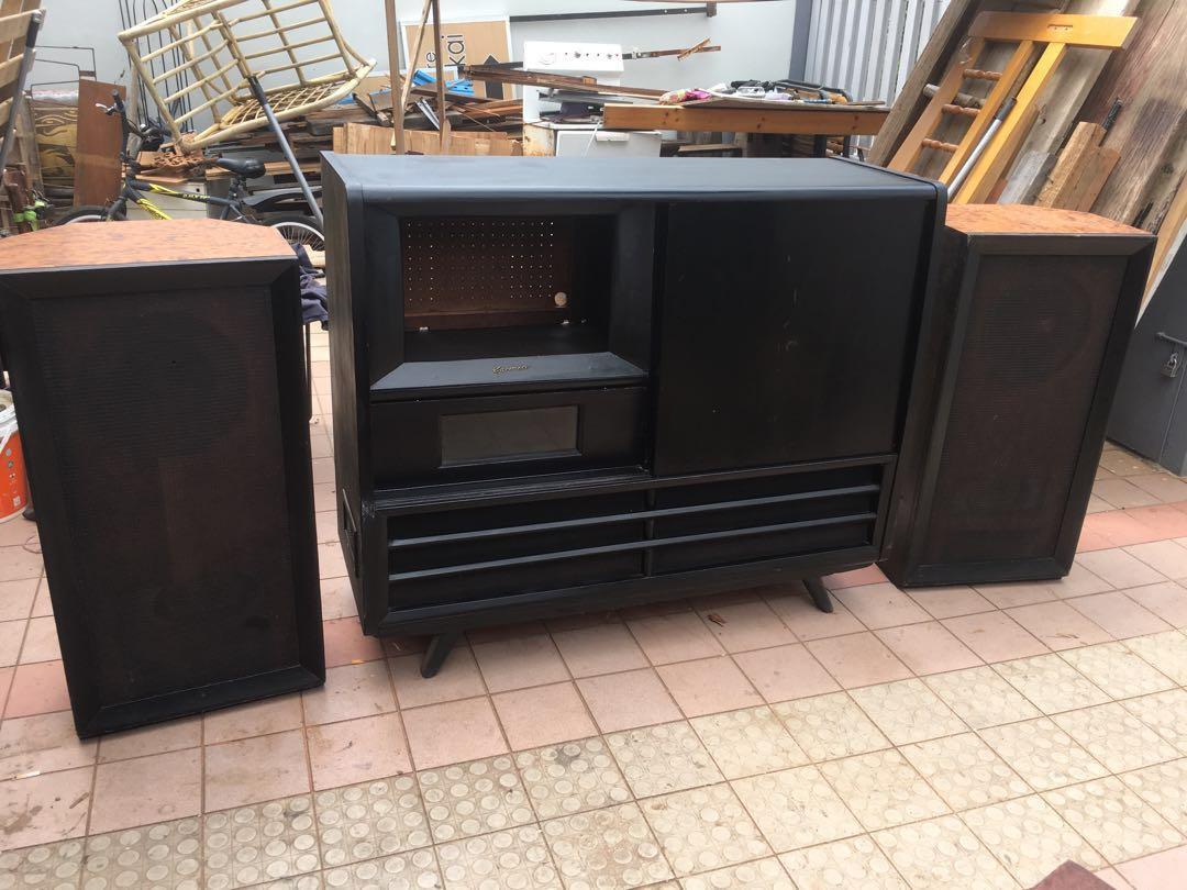 Vintage speaker set, Furniture & Home Living, Home Decor