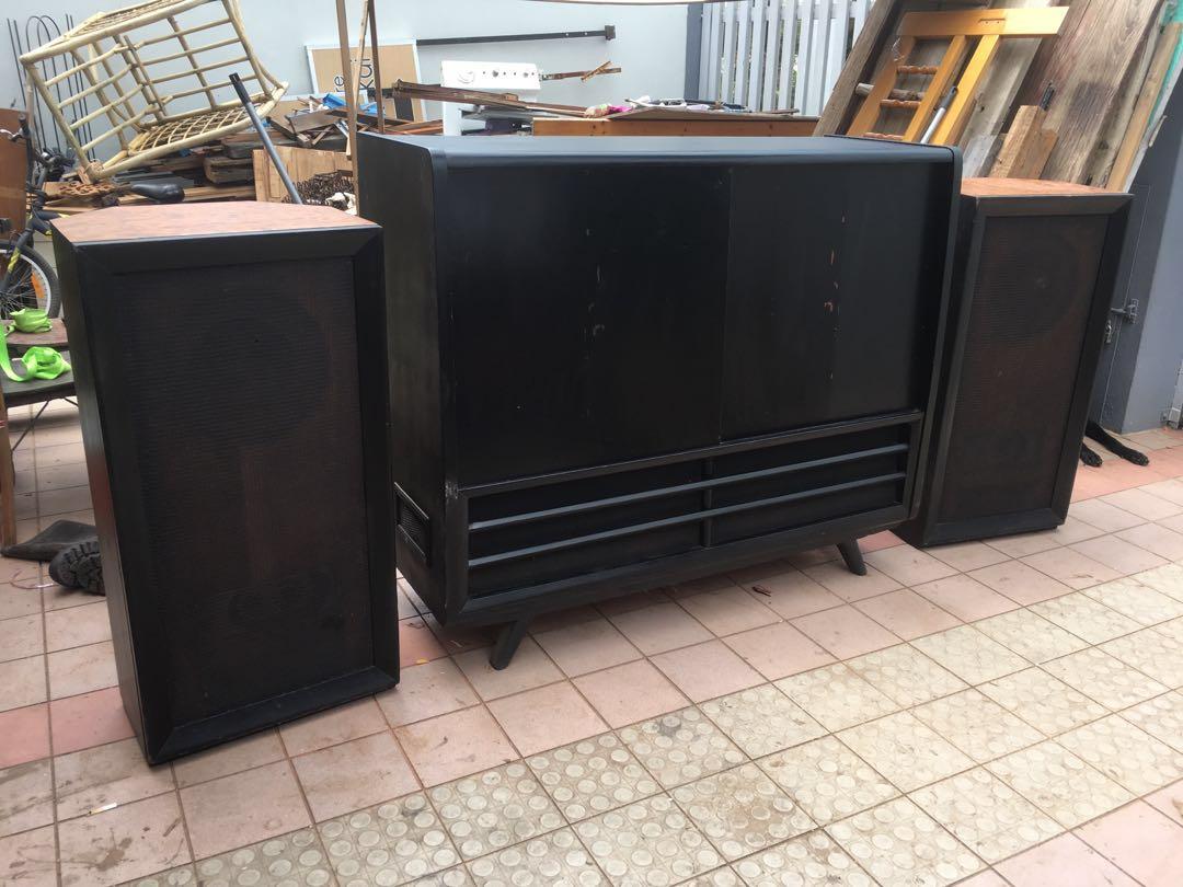 Vintage speaker set, Furniture & Home Living, Home Decor