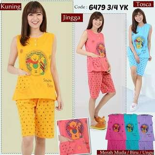 JUAL MURAH SISA STOCK Stelan Baju Tidur 6479 3/4 YK