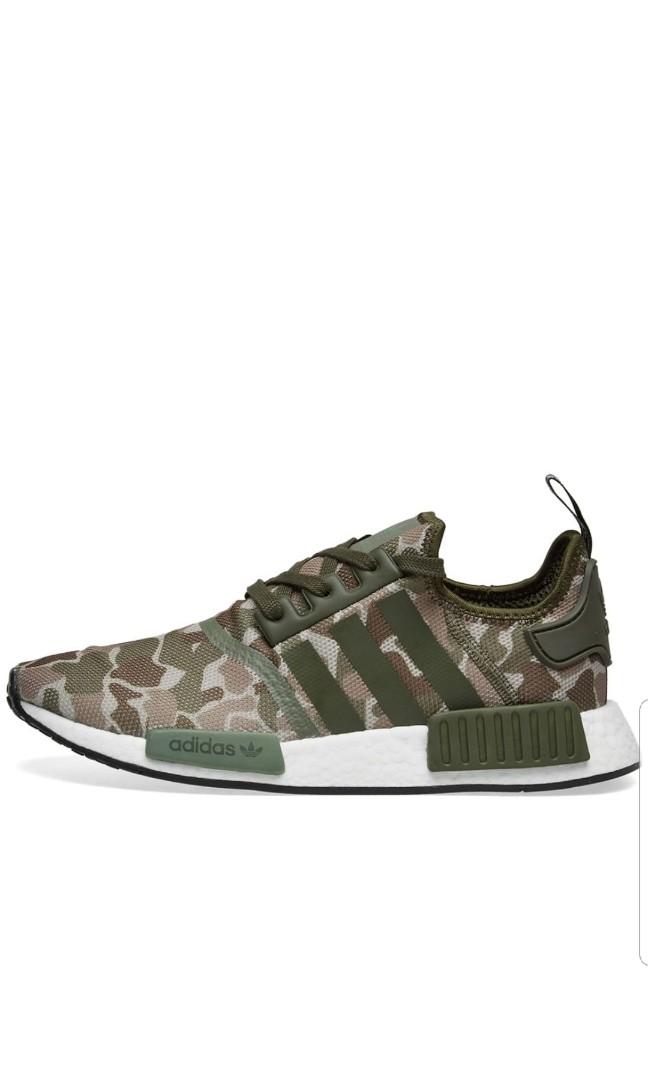 Adidas NMD R1 Green Camo Men s Fashion Footwear Sneakers on