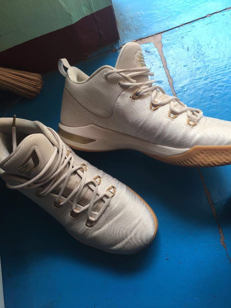 AIR JORDAN CP3 X AE basketball shoes light brown metallic gold