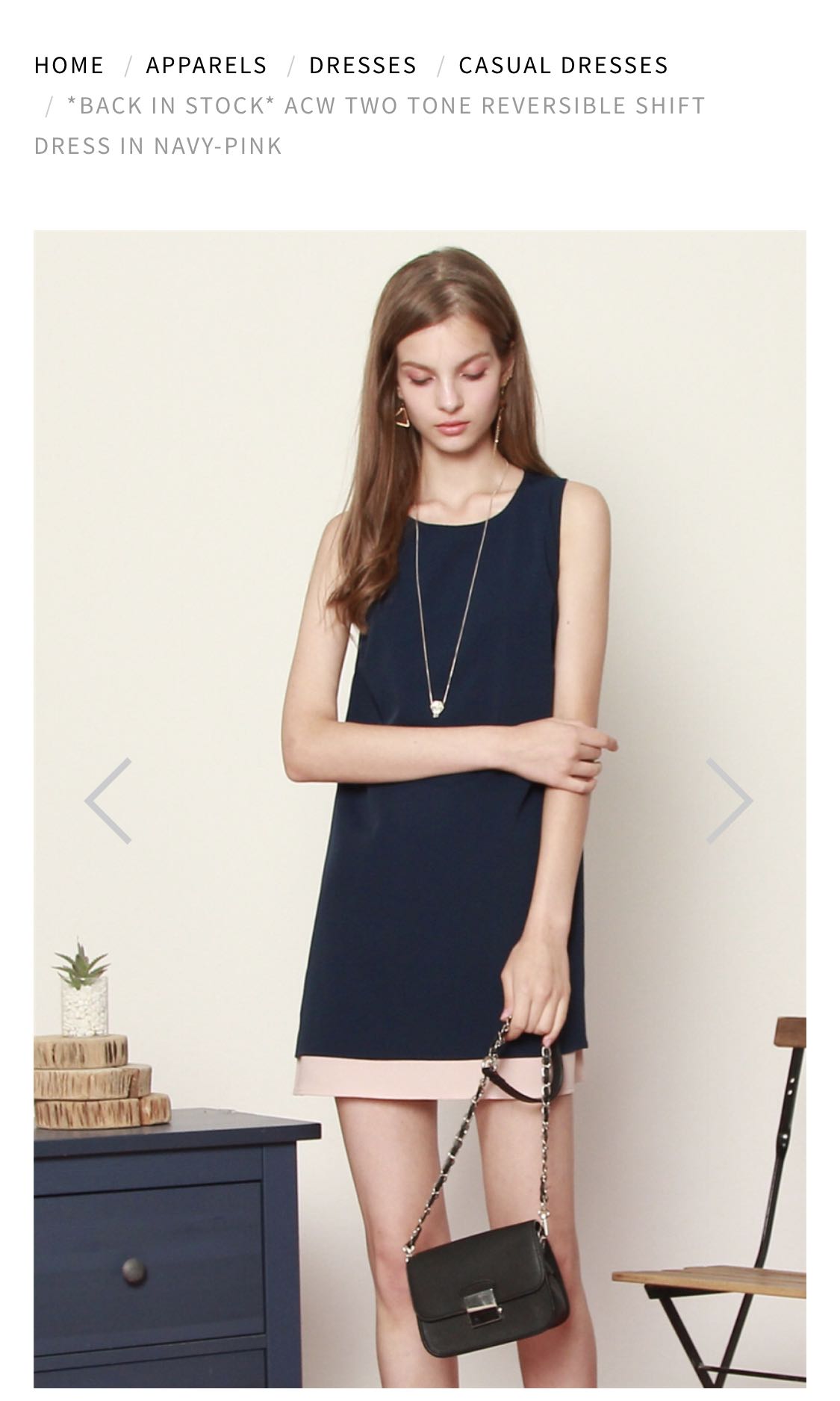 two tone shift dress