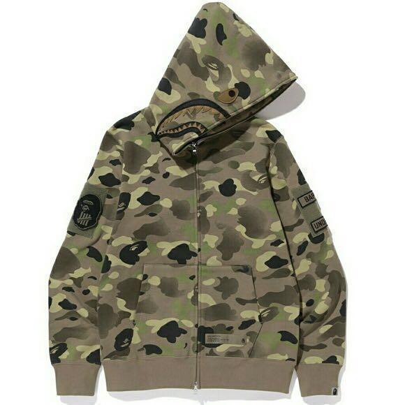 bape x undefeated shark hoodie