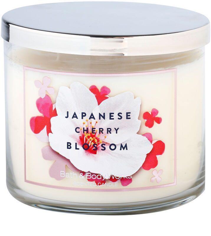 Bath Body Works Japanese Cherry Blossom Scented Candle Health