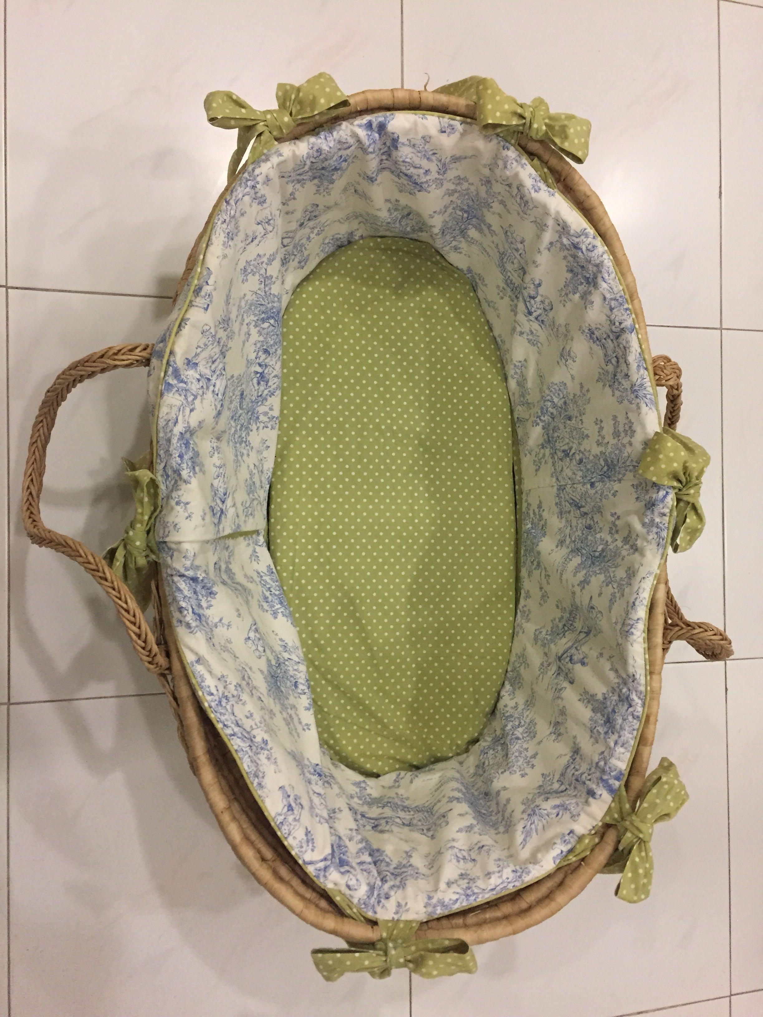 Beautiful Country Style Moses Basket, Babies & Kids, Baby Nursery