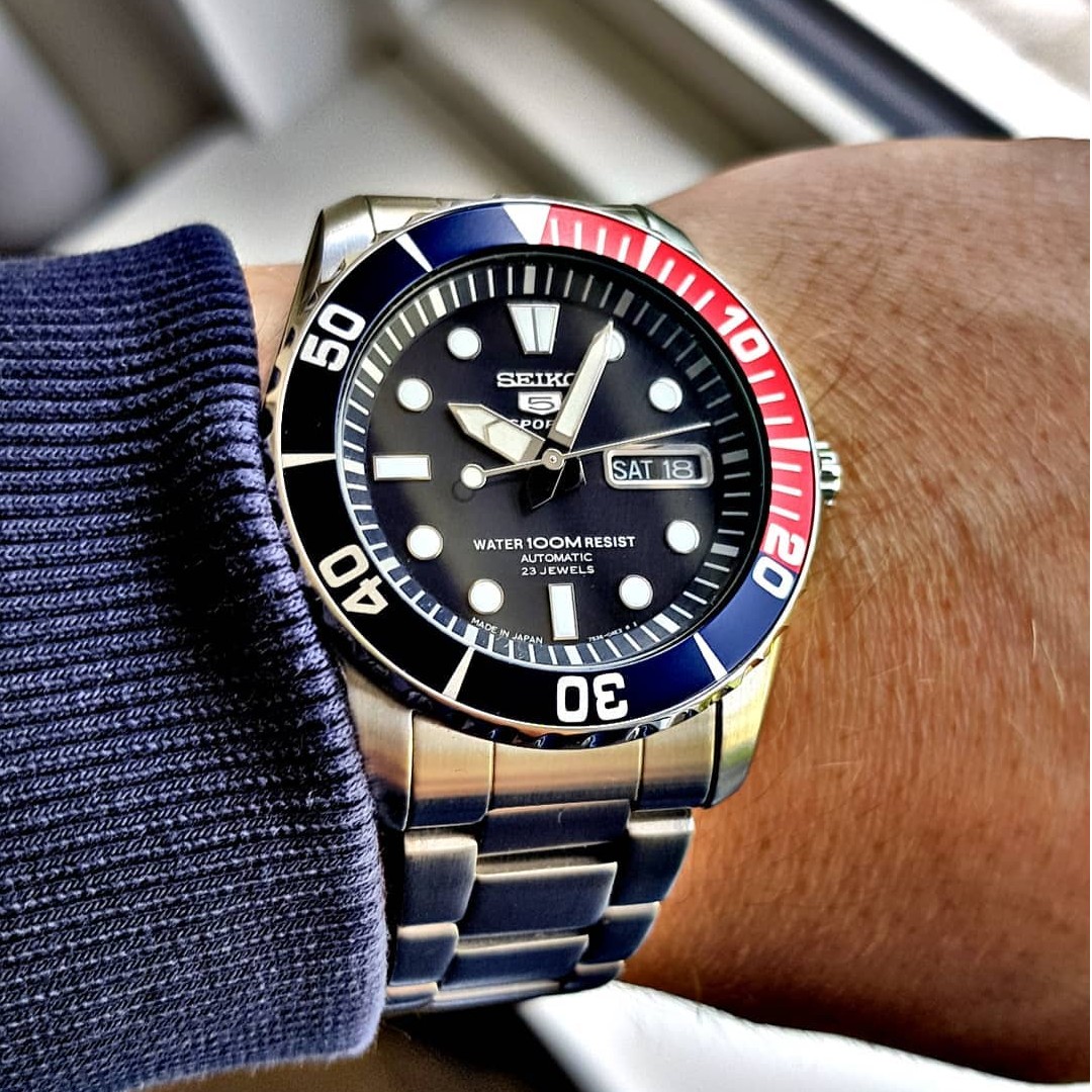 Seiko 5 pepsi diver snzf15j1 best sale