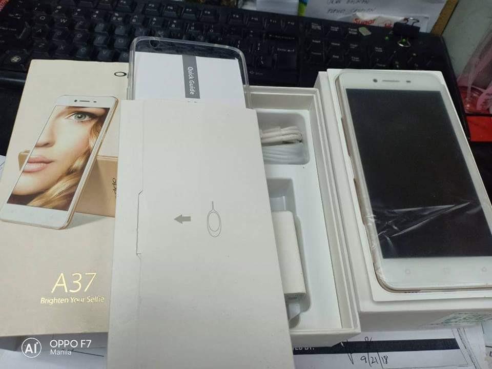 Brandnew Oppo A37 (Category: OPPO) located in Caloocan City. Submitted by anglla21 (Listing ID 198364992, Image 2). Description: Display 5.00-inch Processor 1.2GHz quad-core Front Camera 5-megapixel Resolution 720x1280 pixels RAM 2GB OS Android 5.1 Storage 16GB Rear Camera 8-megapixel Battery Capacity 2630mAh.