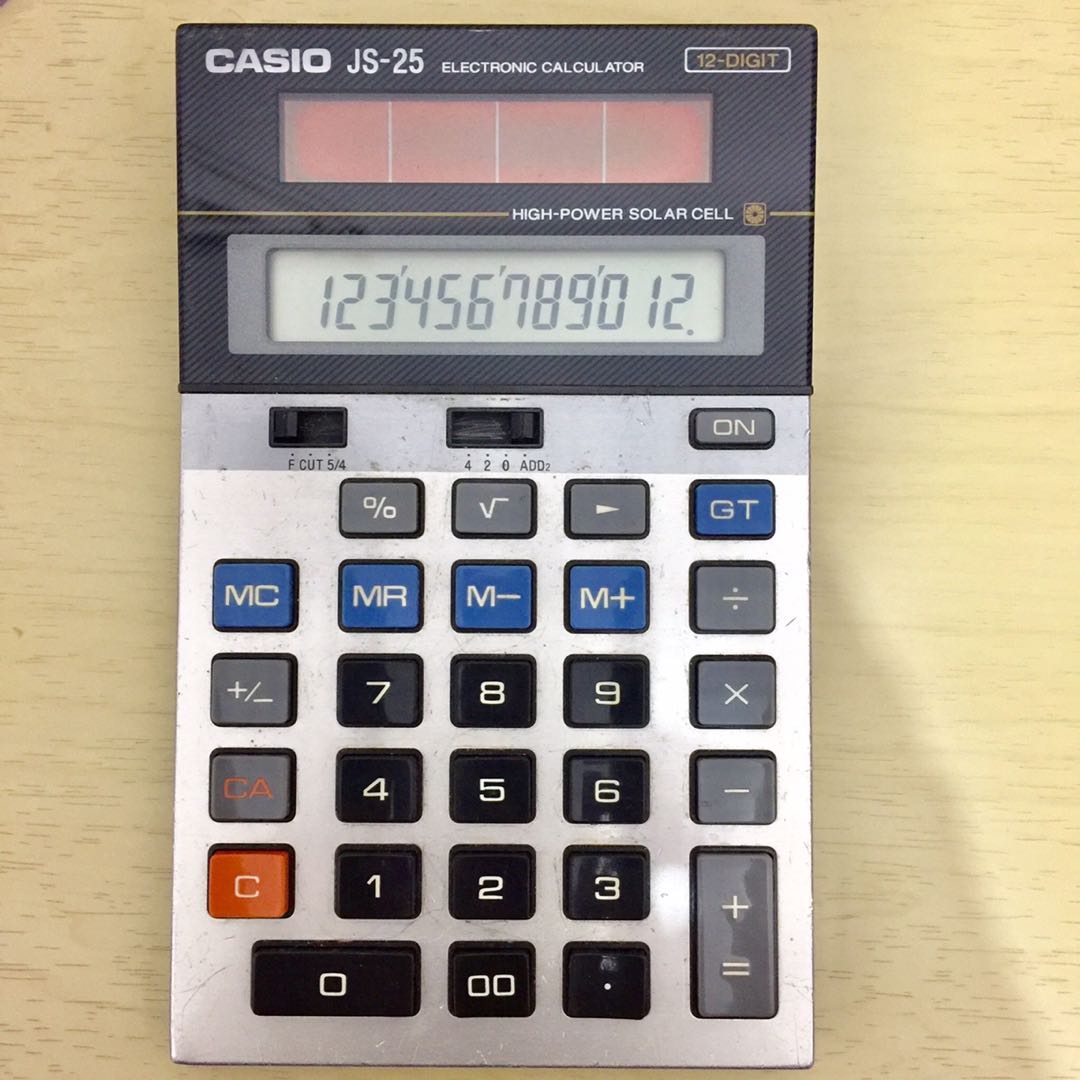 Casio Computer，Electronic，Calculator，JS-25，12 digits，high