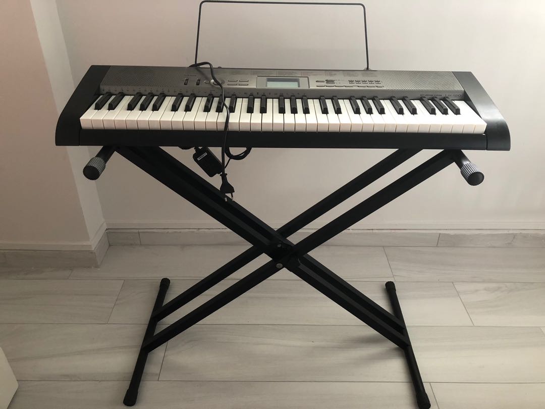 Casio LK120 Keyboard with Stand, Hobbies & Toys, Music & Media