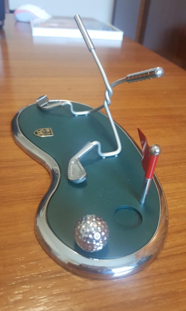 Desktop Business Card Holder Golf design, Heavyweight, Furniture