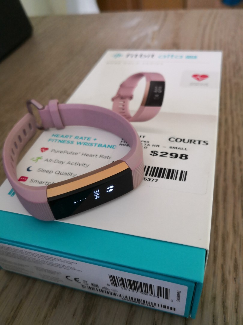 fitbit alta hr pink rose gold small