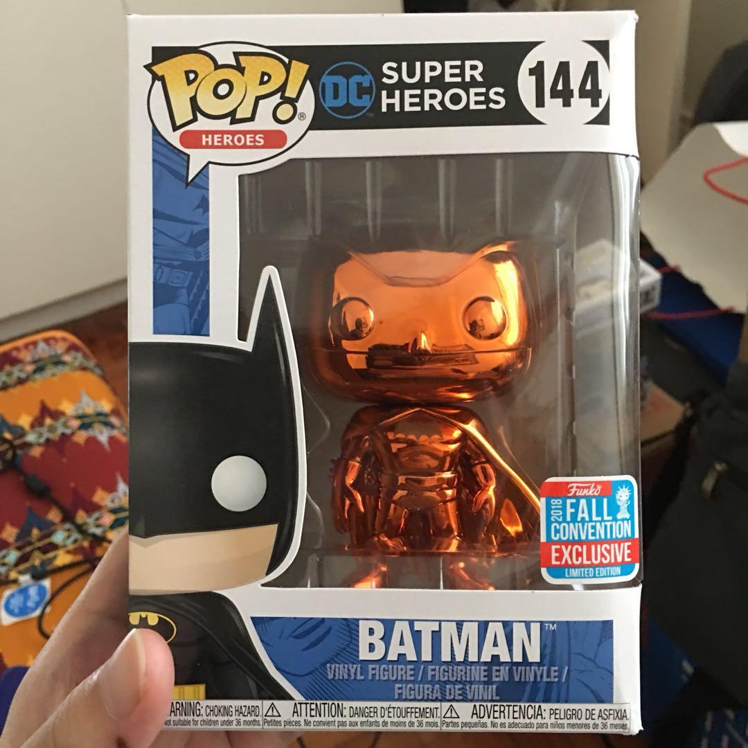 orange chrome batman funko pop