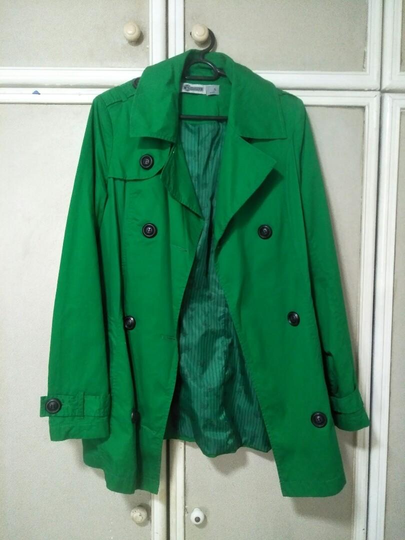 Stradivarius green coat sales