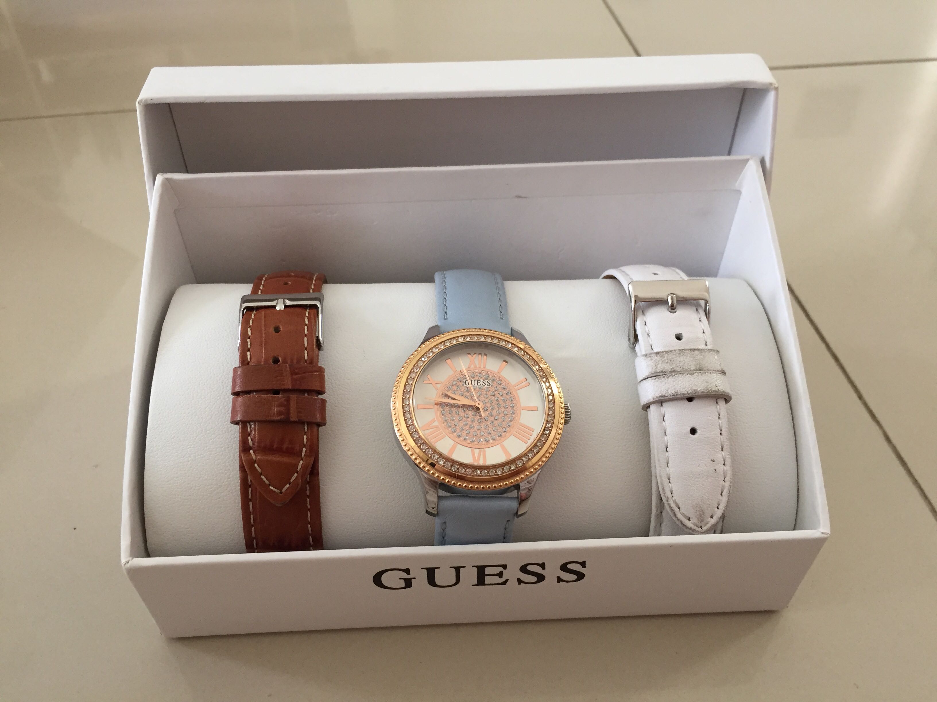 guess watch straps women's
