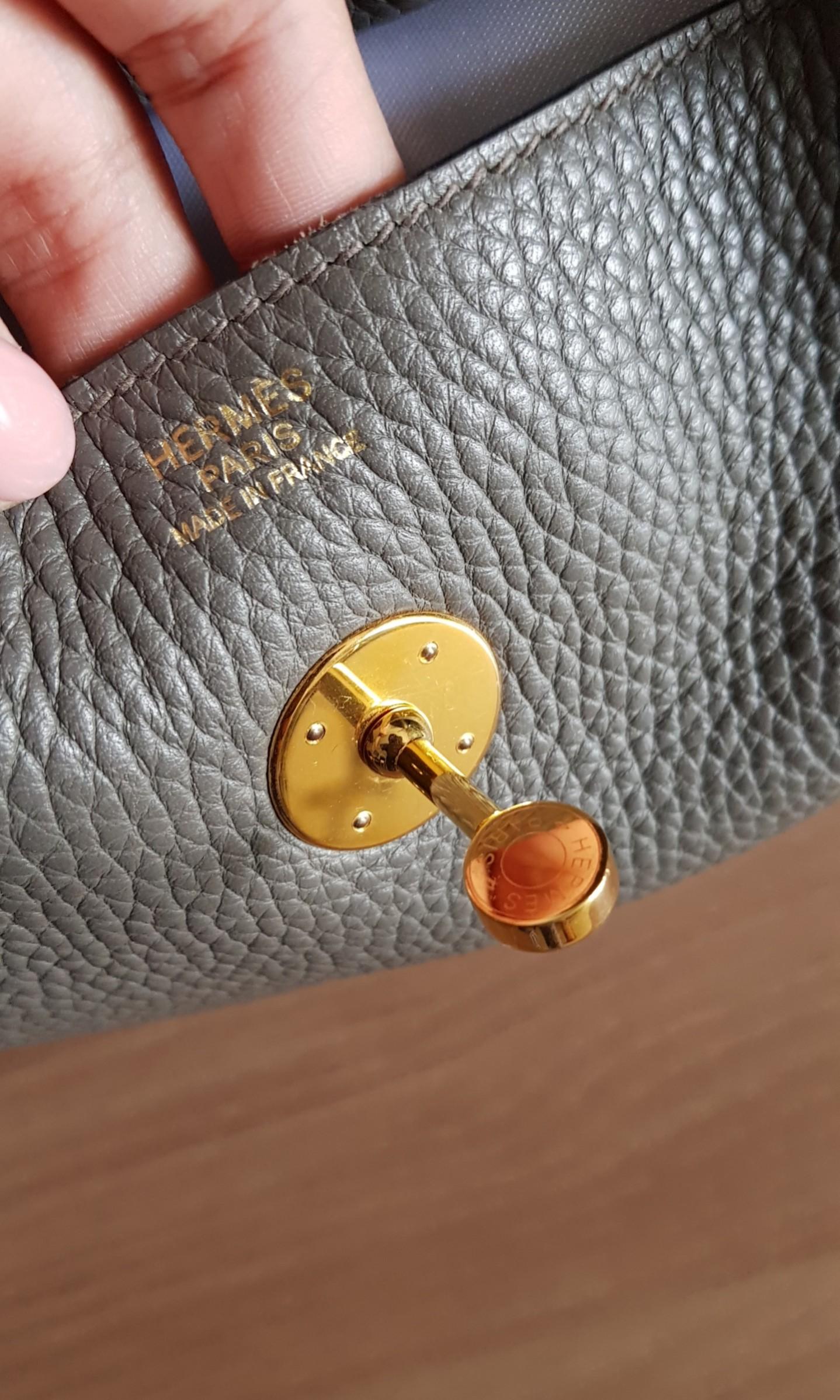 Hermes Lindy 26 Evercolor Gold Etain