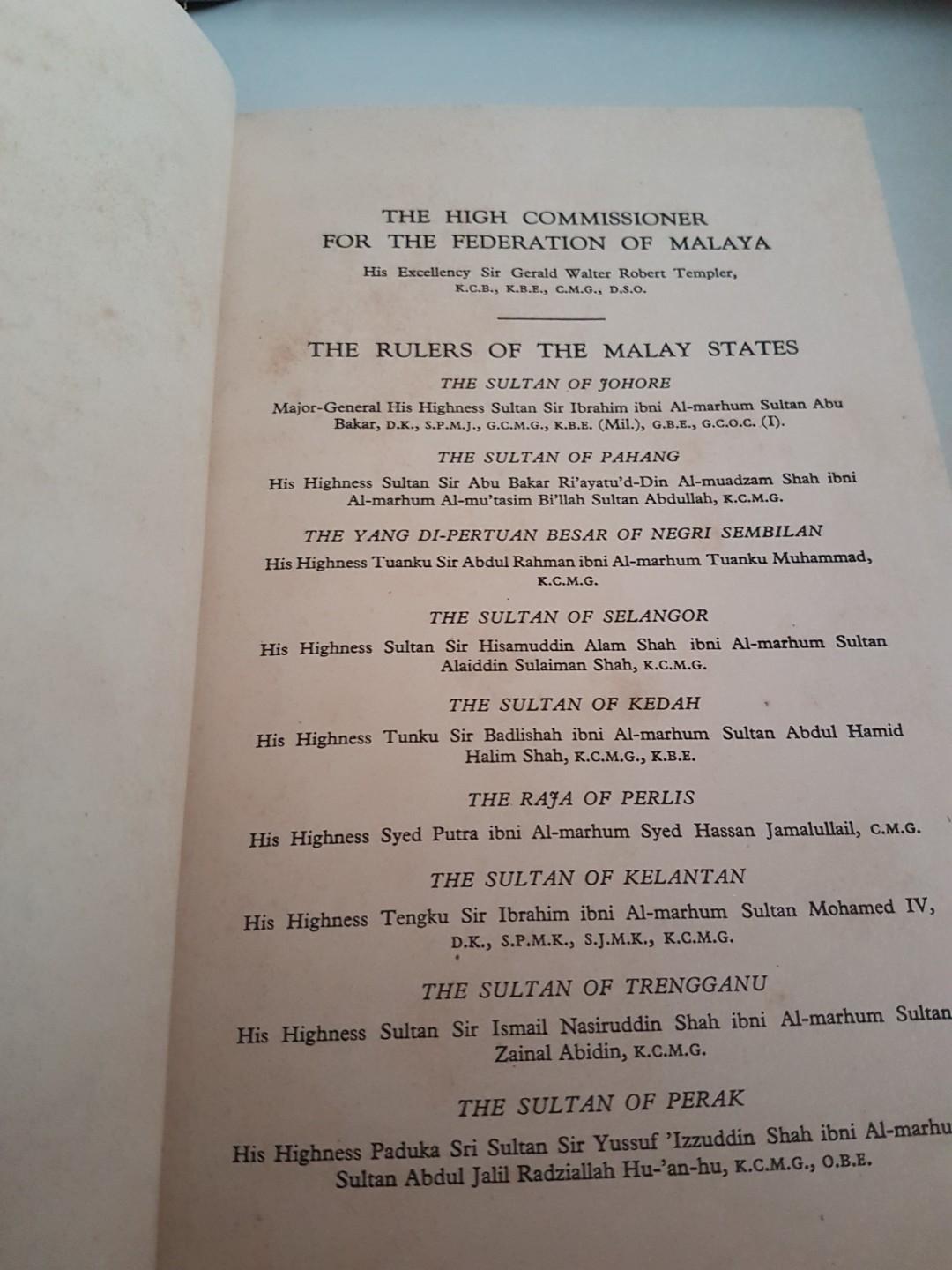 HM3- 1951 Federation of Malaya annual report book, Hobbies u0026 Toys 