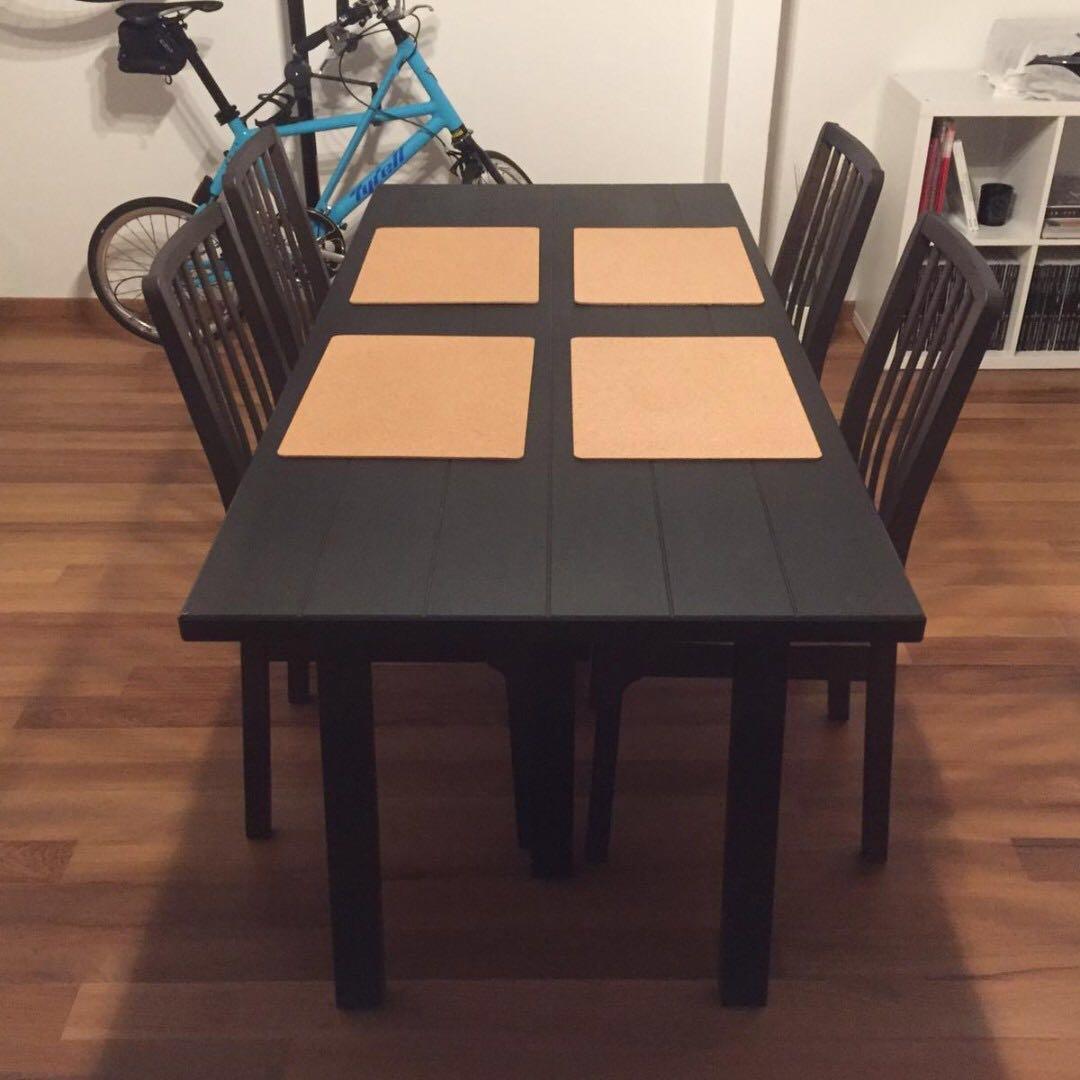 Ikea Ryggestad Ekedalen Dining Set Furniture Tables Chairs On Carousell