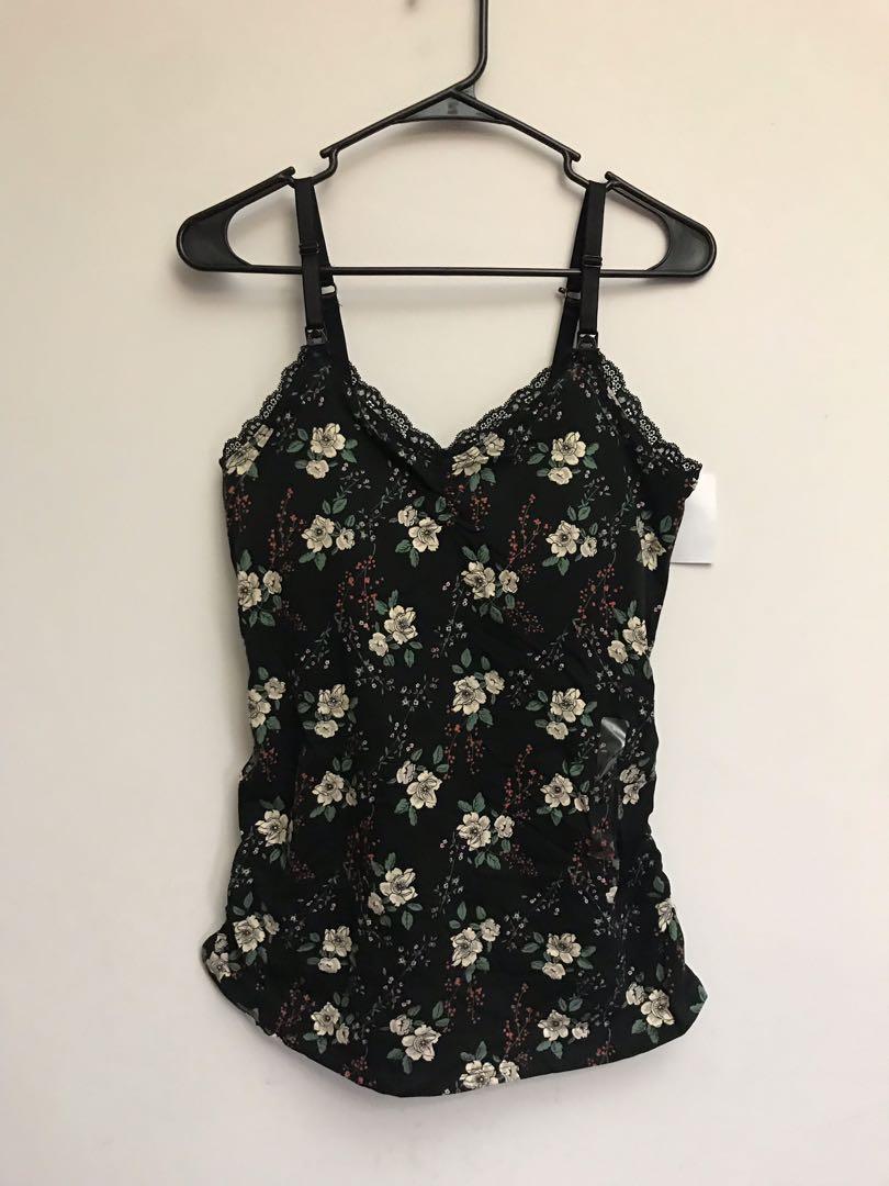 Jessica Simpson Clip Down Shelf Bra Maternity Nursing Cami - Floral,  Women's Fashion, Maternity wear on Carousell