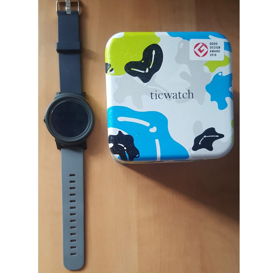 Like New In Box Ticwatch E most comfortable Smartwatch Shadow 1.4 inch OLED Display Android Wear 2.0 Compatible with iOS and Android Google