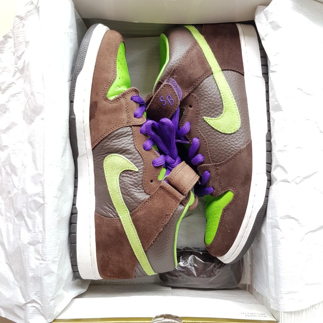 nike dunk mid pro sb donatello eu44.5 us10.5 uk9.5, Men's Fashion ...