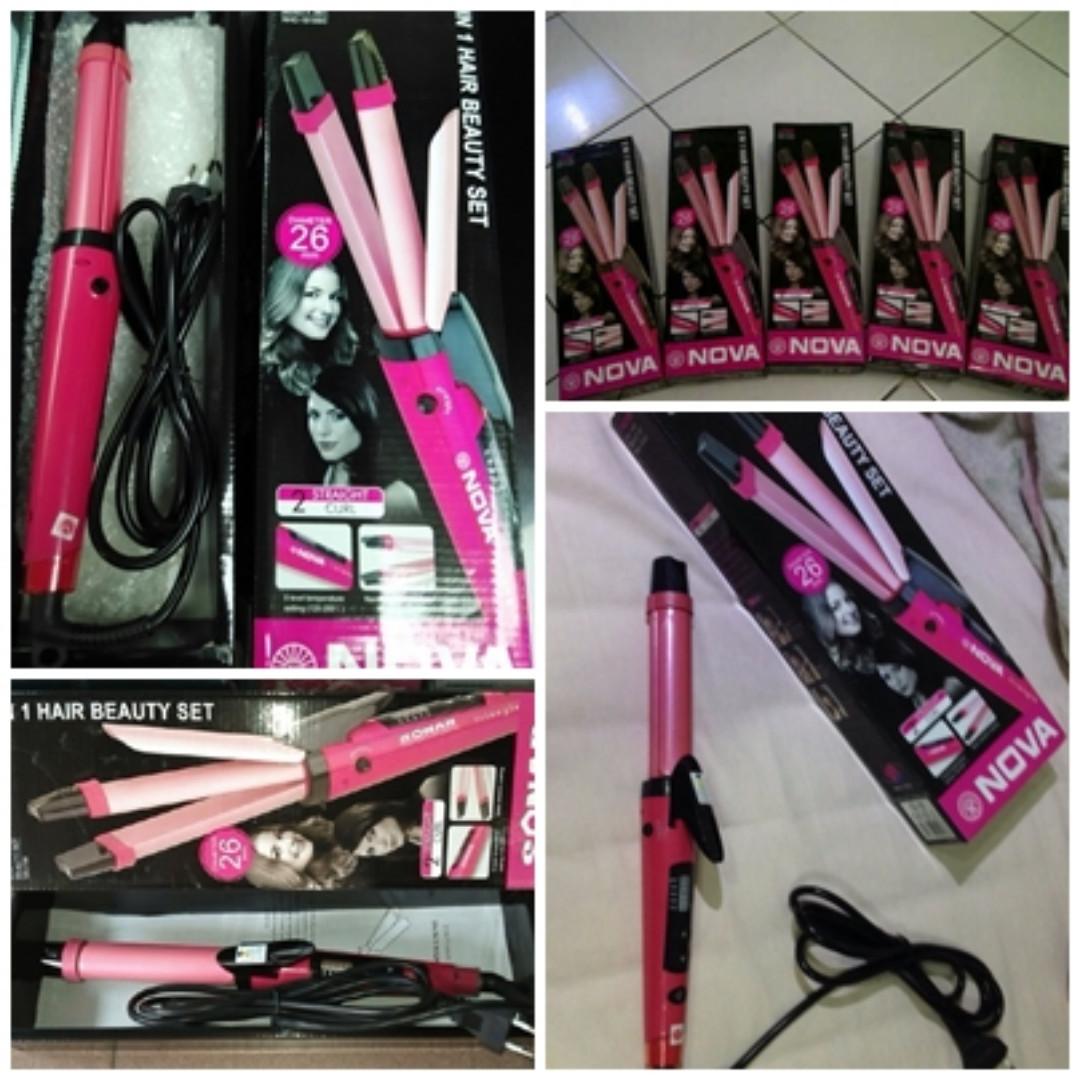 Nova 2in1 Hair Beauty Set Alat Catokan Rambut Meluruskan Dan Meng Kriting Kan Kesehatan Kecantikan Perawatan Rambut Di Carousell