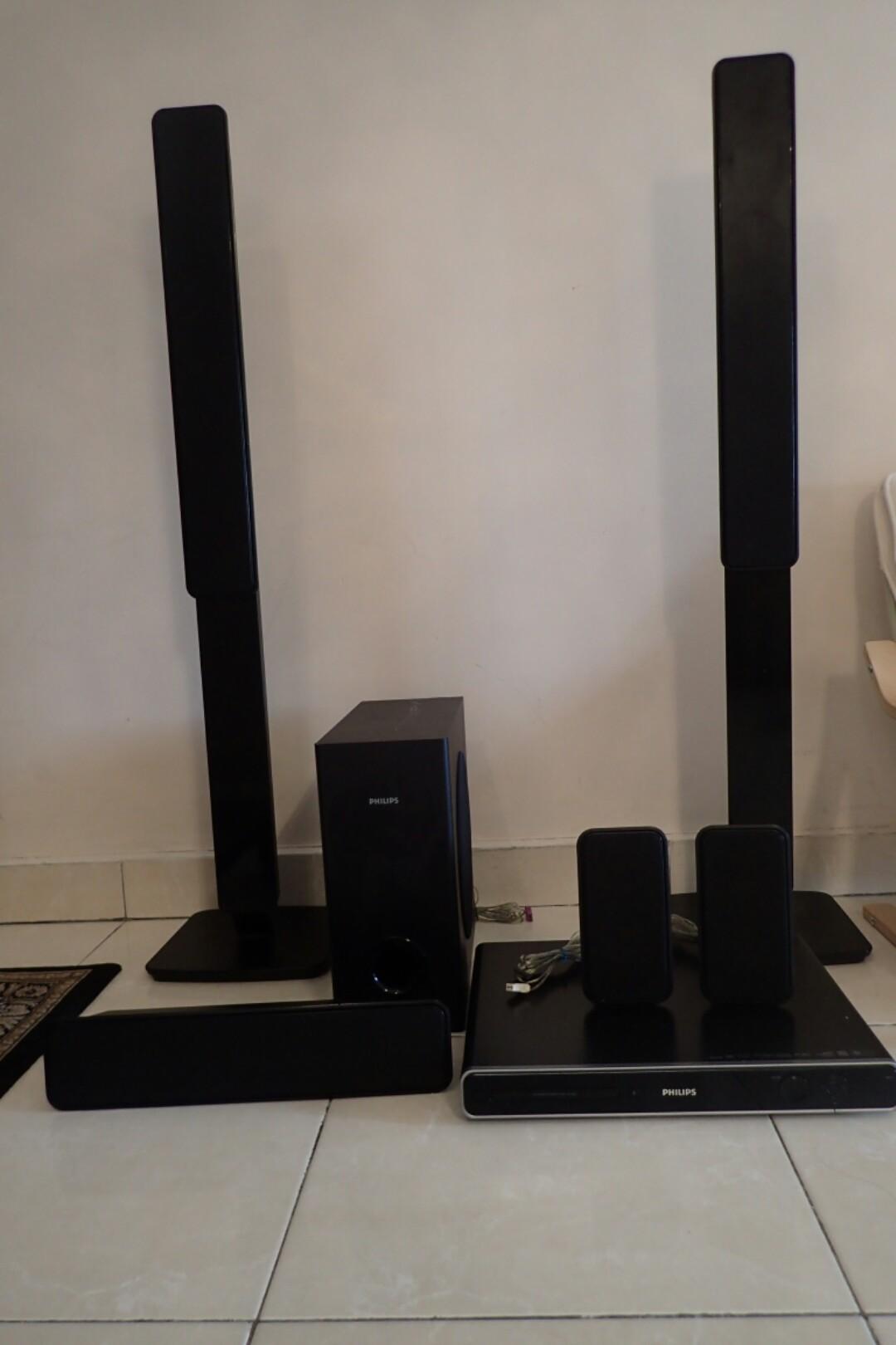 Philips DVD Home Theatre System HTS3366/98, Audio, Soundbars, Speakers