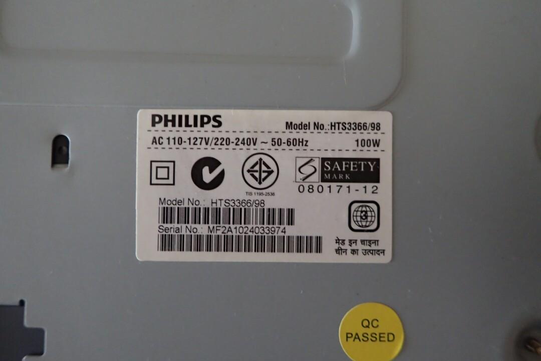 Philips DVD Home Theatre System HTS3366/98, Audio, Soundbars, Speakers