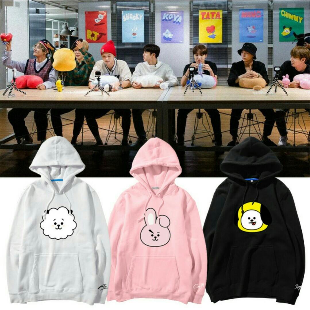 bt21 half zip up sweatshirt