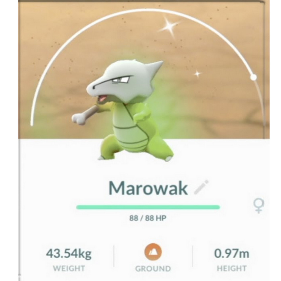 Pokemon Go Shiny Cubone Marowak Toys Games Video Gaming Video Games On Carousell
