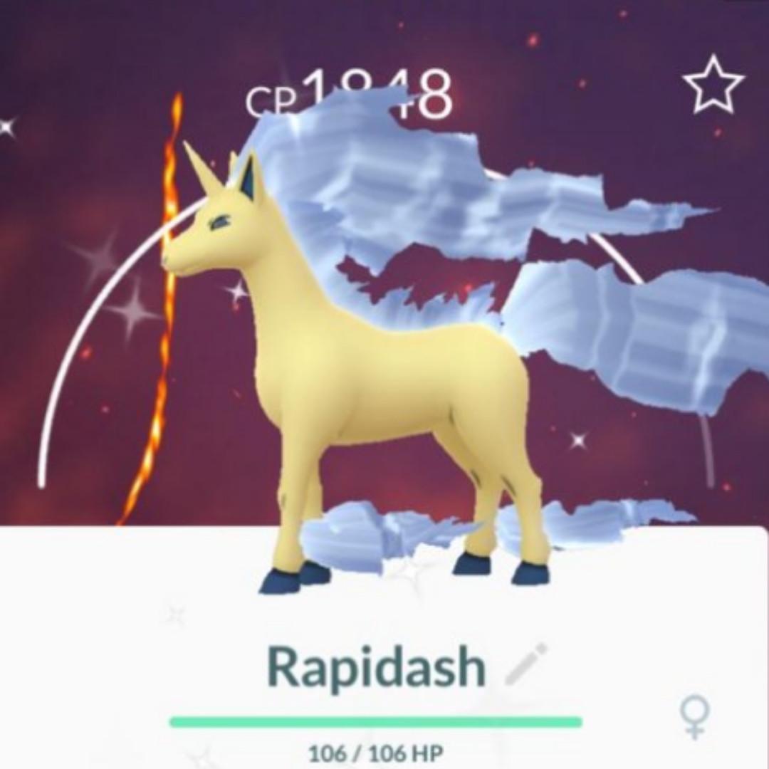 Pokemon Go Shiny Ponyta Rapidash Toys Games Video Gaming