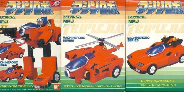 Rare Vintage 1986 Bandai Popy Made In Japan Machine Robo Gobots Triple Jim Mrj Loose Complete With Guns And Missiles Transformers Hobbies Toys Toys Games On Carousell