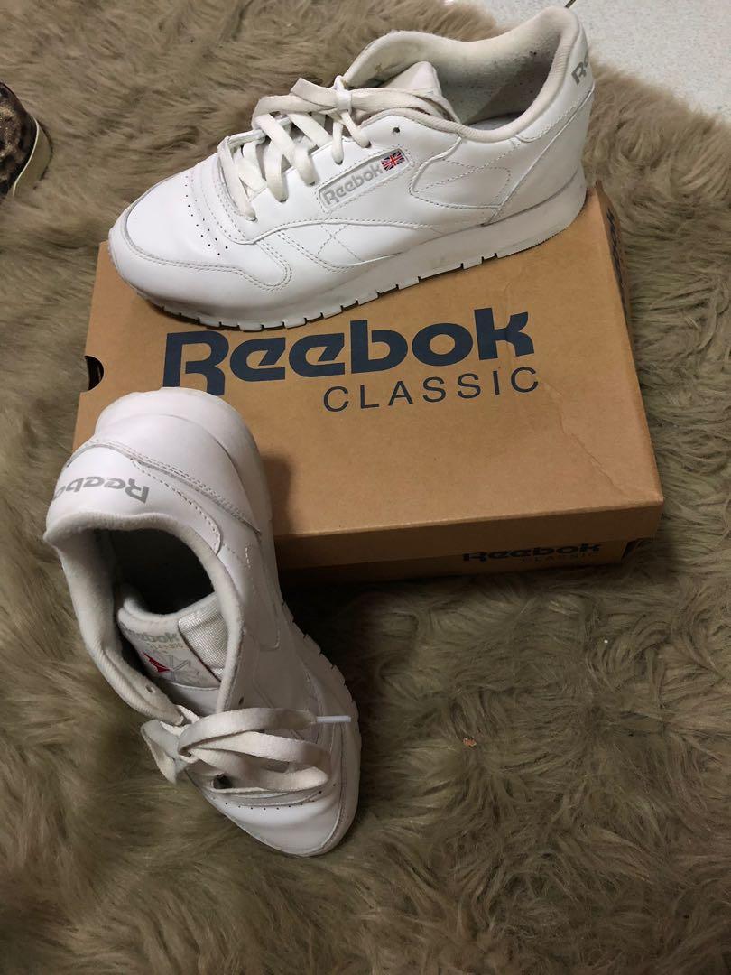 reebok white rubber shoes