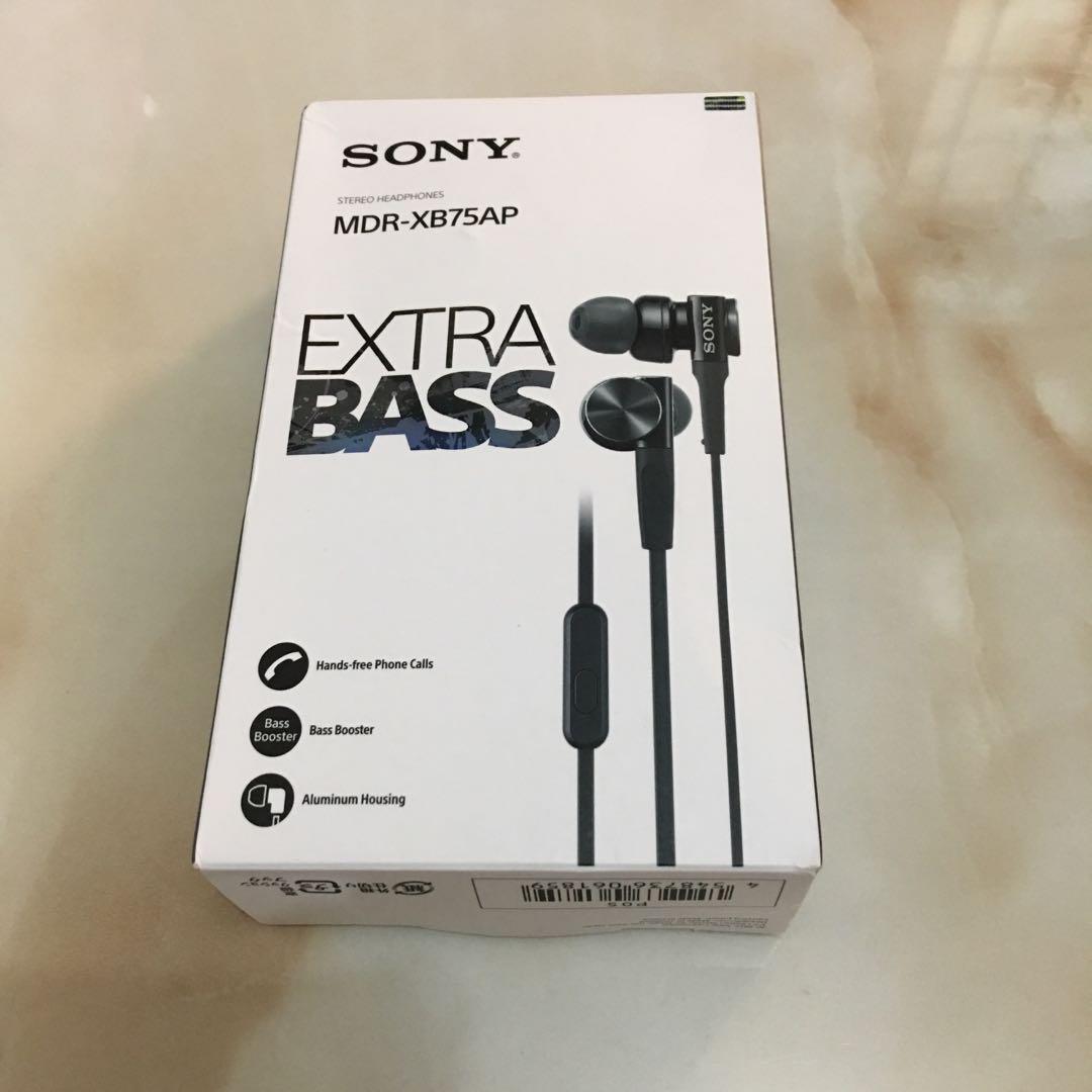Sony Mdr-Xb75Ap Extra Bass, Audio, Headphones &Amp; Headsets On Carousell
