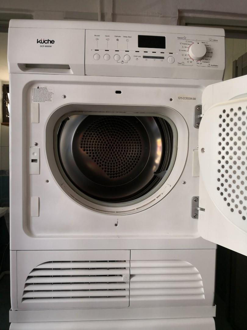 Spoilt Kuche DCF8000W Condenser Clothes Dryer, TV & Home Appliances
