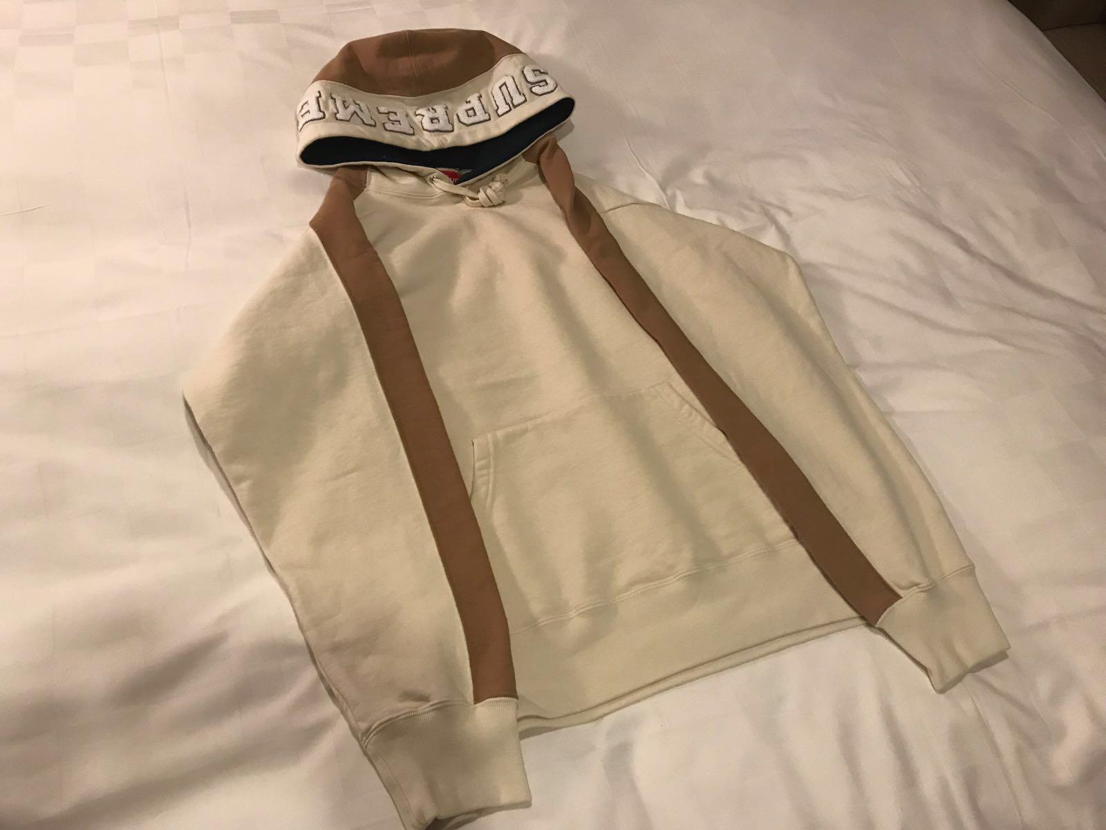 supreme paneled hooded sweatshirt