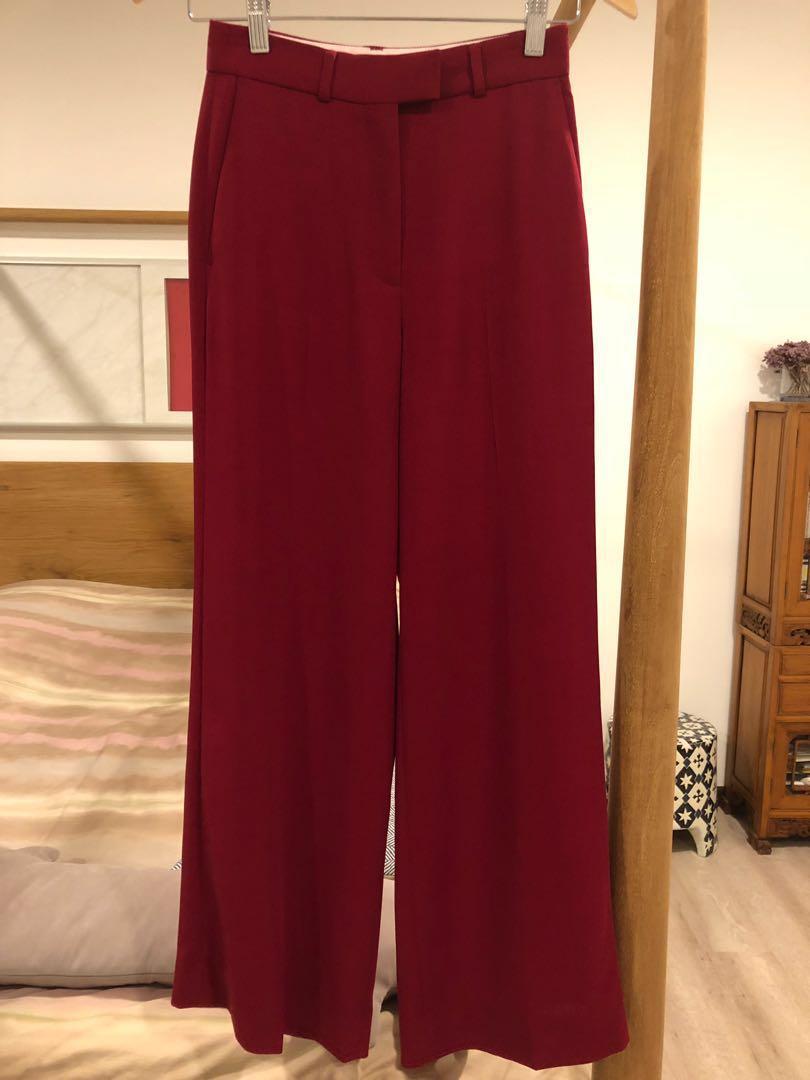 Topshop burgundy suit trousers, Women's 