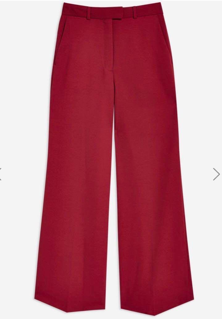 Topshop burgundy suit trousers, Women's 