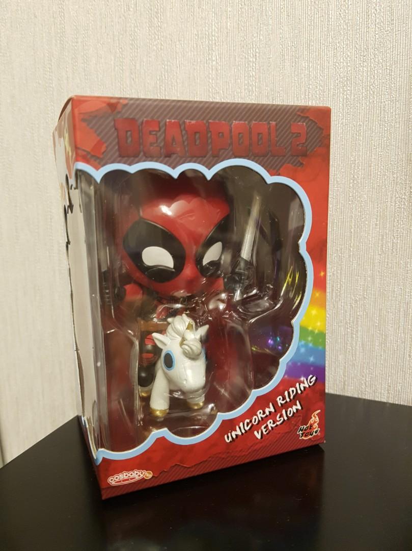 S Bobble-Head Hot Toys COSB511 Deadpool 2 Deadpool Unicorn Riding Cosbaby