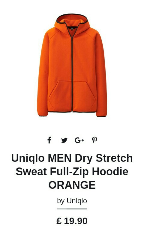 dry stretch sweat full zip hoodie uniqlo