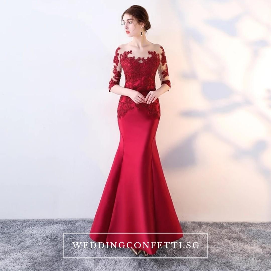 red wine dress for wedding
